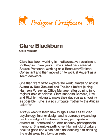 clare blackburn biog
